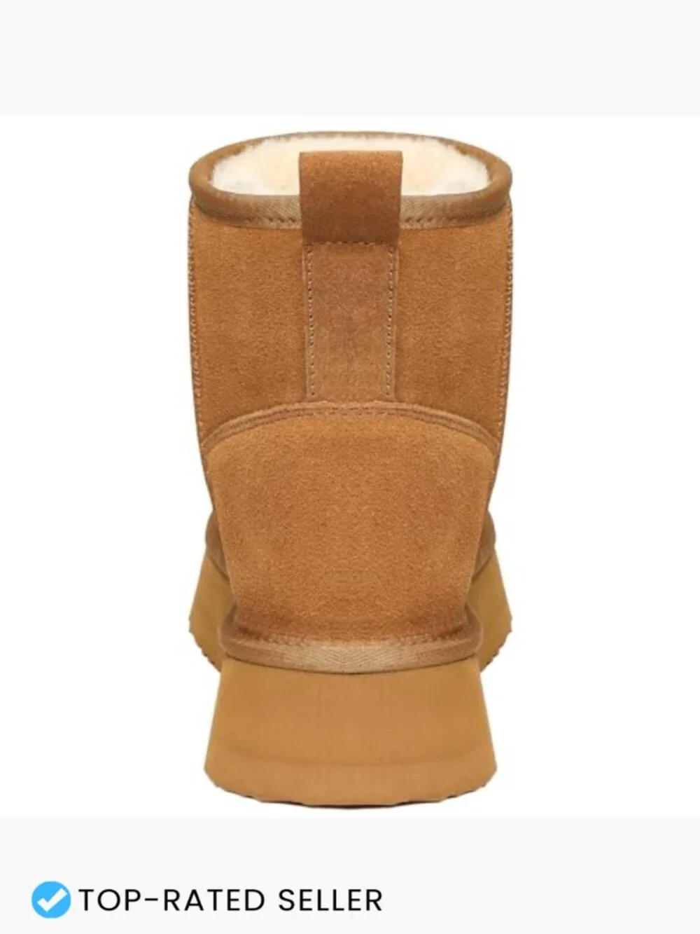 Suede Platform Mini Boots Genuine Leather Faux Fur Lined Ankle Winter Snow Boots